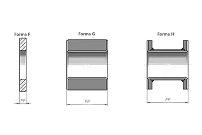 Espaçador Forma F PTFE