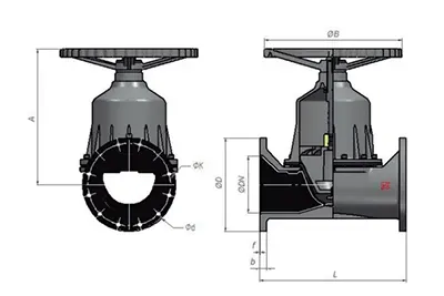 Válvula Diafragma Reta